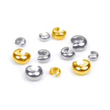 50pcs Stainless Steel End Crimp Bead Cover 3 4 5mm Loose Stopper Spacer Beads