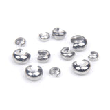 50pcs Stainless Steel End Crimp Bead Cover 3 4 5mm Loose Stopper Spacer Beads