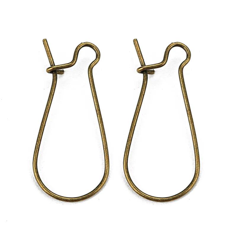 200pcs French Style Kidney Ear Wire Earring Hook Findings