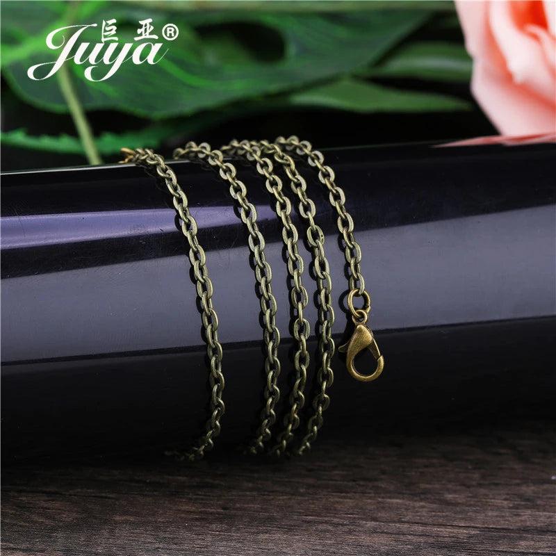 5pcs Zinc Alloy Chain with Lobster Clasps for Necklace DIY Jewelry Making