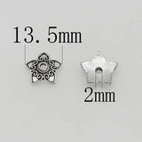 50pcs Heart Flower Bead Caps 13.5mm - DIY Jewelry Findings