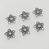 50pcs Heart Flower Bead Caps 13.5mm - DIY Jewelry Findings