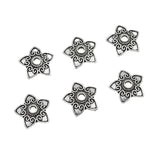 50pcs Heart Flower Bead Caps 13.5mm - DIY Jewelry Findings