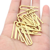 30pcs Raw Brass U Shaped Charms Pendant for DIY Earrings Jewelry Making