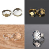 Wholesale!!! 120Pcs Open Ring Circle With Pad 18mm/19mm Silver Bronze Plated