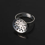 Wholesale!!! 120Pcs Open Ring Circle With Pad 18mm/19mm Silver Bronze Plated