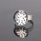 Wholesale!!! 120Pcs Open Ring Circle With Pad 18mm/19mm Silver Bronze Plated