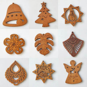 10 pcs Christmas Wooden Jewelry Accessories DIY Earring Necklace Making