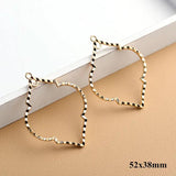 10pcs Rose Geometric Charms for DIY Necklace Earrings Making