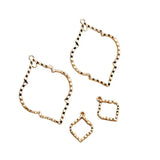 10pcs Rose Geometric Charms for DIY Necklace Earrings Making