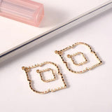 10pcs Rose Geometric Charms for DIY Necklace Earrings Making