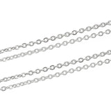 2M Stainless Steel Plated Cross Flat Chain for DIY Jewelry Making