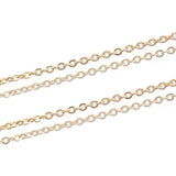2M Stainless Steel Plated Cross Flat Chain for DIY Jewelry Making