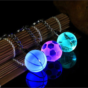 Crystal Led Light Keychain Car Key Chain Key Ring for Sportsman Gift