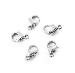 100Pcs Silver Plated Lobster Clasp Hooks for Jewelry Making