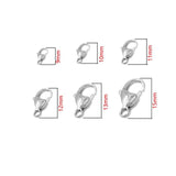 100Pcs Silver Plated Lobster Clasp Hooks for Jewelry Making