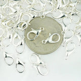 100Pcs Silver Plated Lobster Clasp Hooks for Jewelry Making