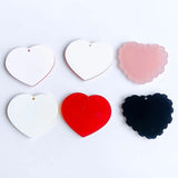 Acrylic Resin Heart Earrings Pendant Charms Jewelry Making Supplies 8pcs