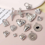 10pcs Silver Pendant Charms for Jewelry Making