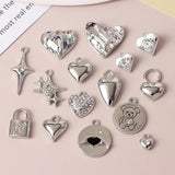 10pcs Silver Pendant Charms for Jewelry Making