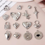 10pcs Silver Pendant Charms for Jewelry Making