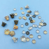 100pcs Vintage Flower Pendants for DIY Jewelry Making