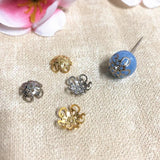 100pcs Vintage Flower Pendants for DIY Jewelry Making