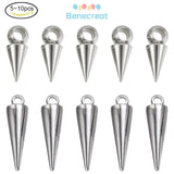 201 Stainless Steel Cone Pendants 16x6mm for Bracelet Making