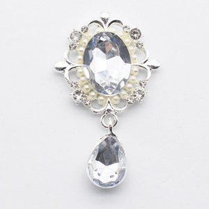 10Pcs Crystal Rhinestone Brooch DIY Wedding Invitation Decoration