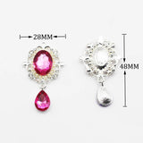 10Pcs Crystal Rhinestone Brooch DIY Wedding Invitation Decoration