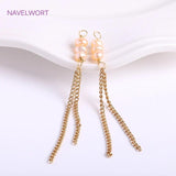 18K Plated Tassel Pearl Charms, DIY Earring Making Accessory