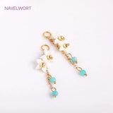 18K Plated Tassel Pearl Charms, DIY Earring Making Accessory