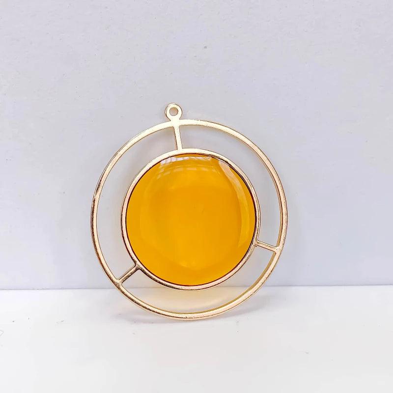 Clear Resin Eardrop Pendant Charms Necklace 10pcs