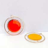 Clear Resin Eardrop Pendant Charms Necklace 10pcs