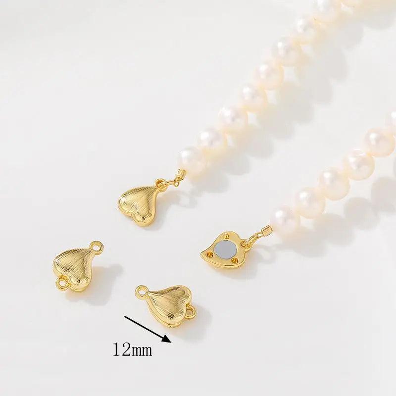 Copper Magnetic Clasps Heart Star Magnet Buckle 2pcs