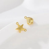 Copper Magnetic Clasps Heart Star Magnet Buckle 2pcs