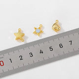 Copper Magnetic Clasps Heart Star Magnet Buckle 2pcs
