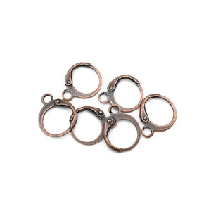 12x15mm Copper Round French Earring Hook Clasp for Jewelry Making
