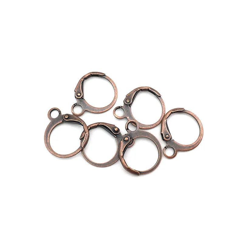 12x15mm Copper Round French Earring Hook Clasp for Jewelry Making