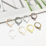 12x15mm Copper Round French Earring Hook Clasp for Jewelry Making
