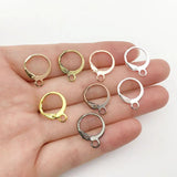 12x15mm Copper Round French Earring Hook Clasp for Jewelry Making
