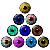 12 Pairs Doll Eyes Chips 14mm Thin Glass Eye for Blythe Doll DIY Jewelry Making