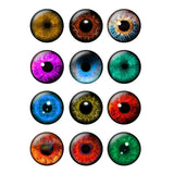 12 Pairs Doll Eyes Chips 14mm Thin Glass Eye for Blythe Doll DIY Jewelry Making