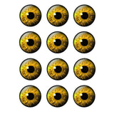12 Pairs Doll Eyes Chips 14mm Thin Glass Eye for Blythe Doll DIY Jewelry Making