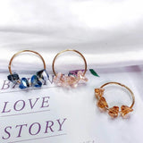 Round Rhinestone Loop Eardrop Pendant Charms Necklace Accessories