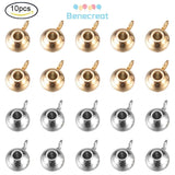 10PC Stainless Steel Tube Bails Loop Beads Mixed 9x5x6mm Hole:2mm