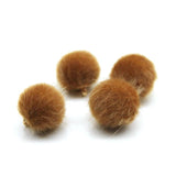 Wool Ball Eardrop Charms 12pcs