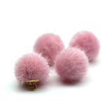 Wool Ball Eardrop Charms 12pcs