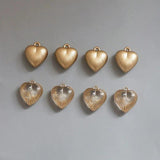 10pcs Love Heart Acrylic Pendant Charms for Jewelry Making