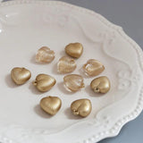 10pcs Love Heart Acrylic Pendant Charms for Jewelry Making